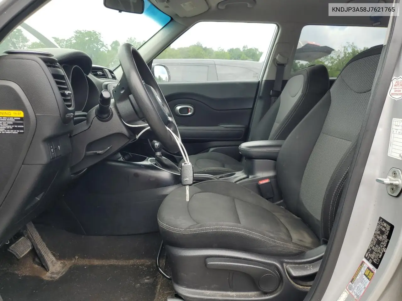 2018 Kia Soul + VIN: KNDJP3A58J7621765 Lot: 62870315