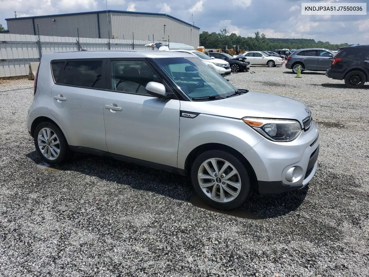 2018 Kia Soul + VIN: KNDJP3A51J7550036 Lot: 63074385