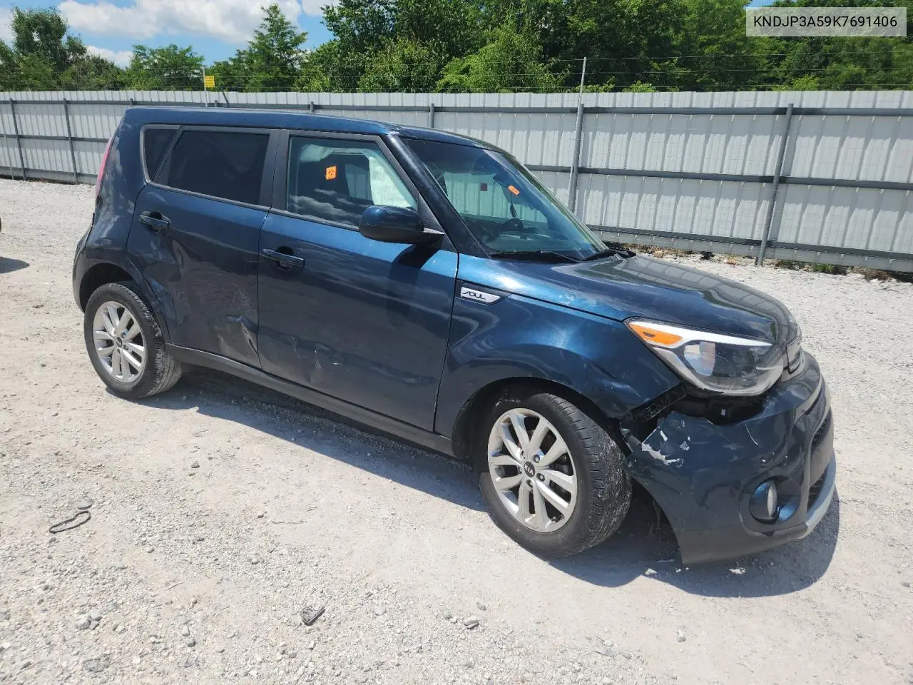 2019 Kia Soul + VIN: KNDJP3A59K7691406 Lot: 58725935