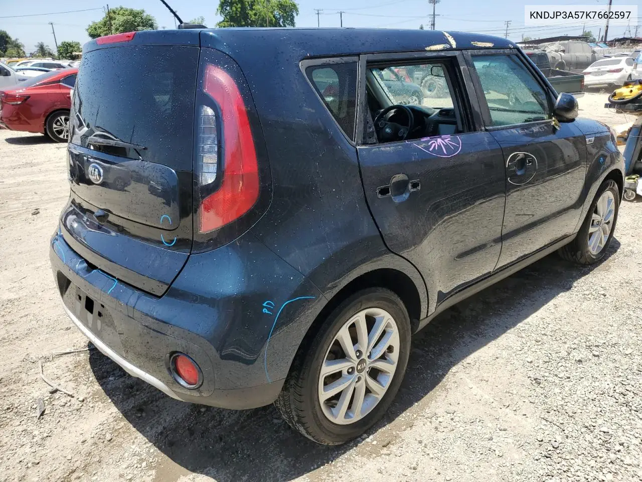 2019 Kia Soul + VIN: KNDJP3A57K7662597 Lot: 63118125