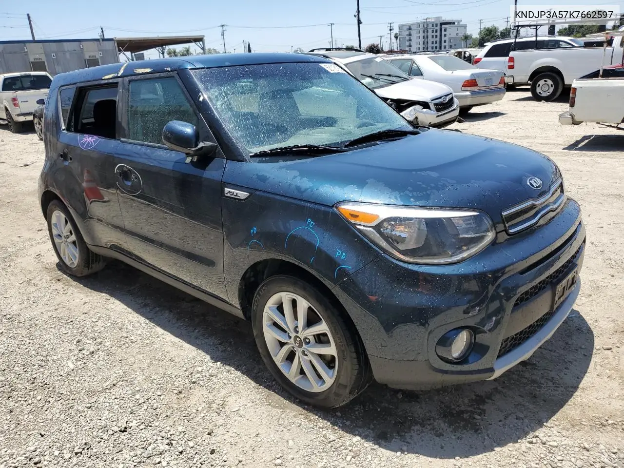2019 Kia Soul + VIN: KNDJP3A57K7662597 Lot: 63118125