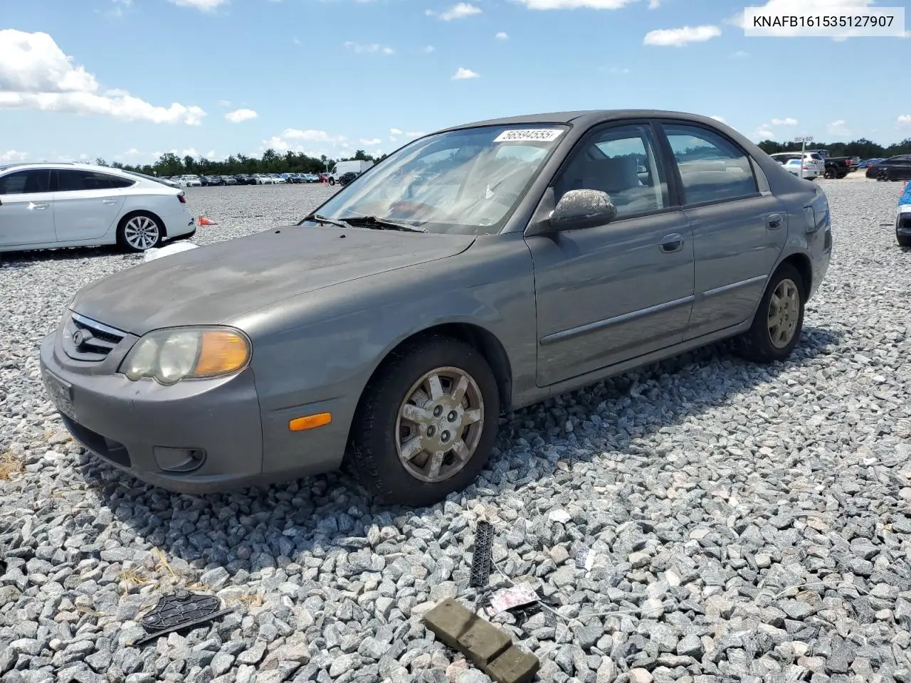 2003 Kia Spectra Gs VIN: KNAFB161535127907 Lot: 56594555