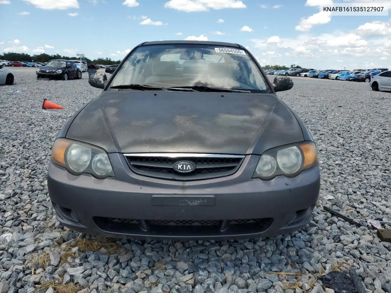 2003 Kia Spectra Gs VIN: KNAFB161535127907 Lot: 56594555