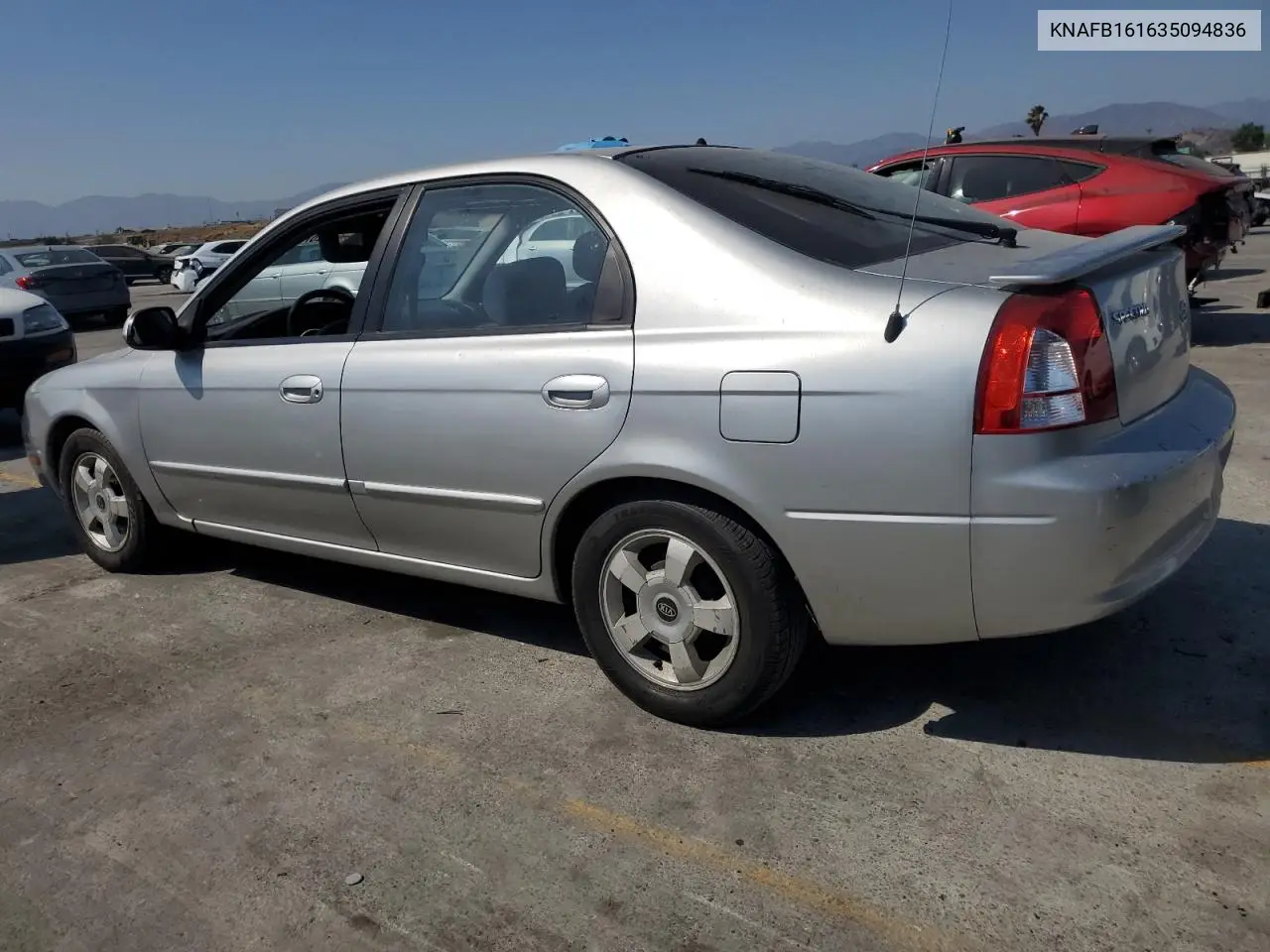 2003 Kia Spectra Gs VIN: KNAFB161635094836 Lot: 62873465