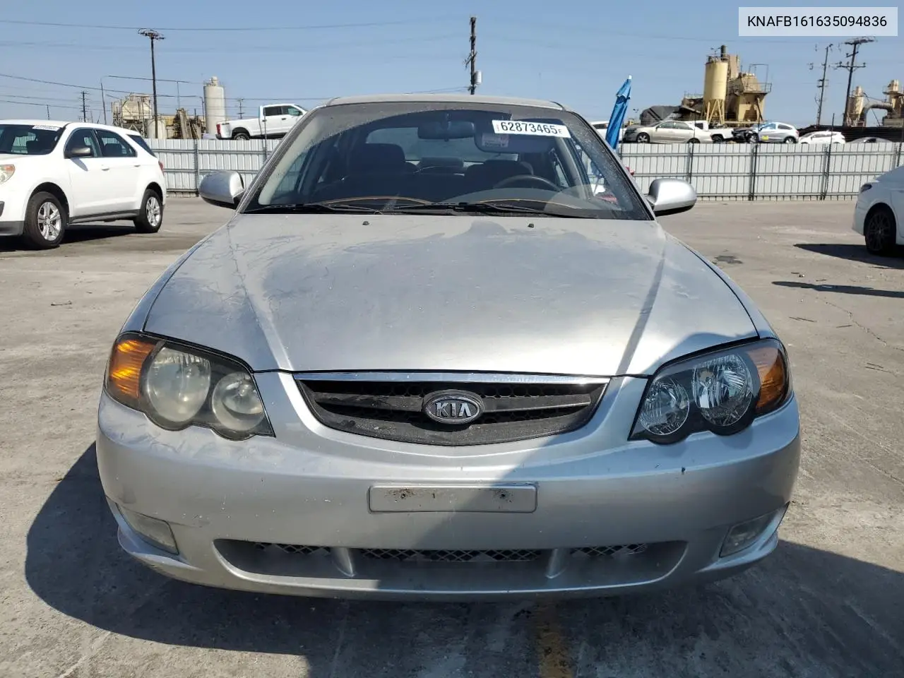 2003 Kia Spectra Gs VIN: KNAFB161635094836 Lot: 62873465
