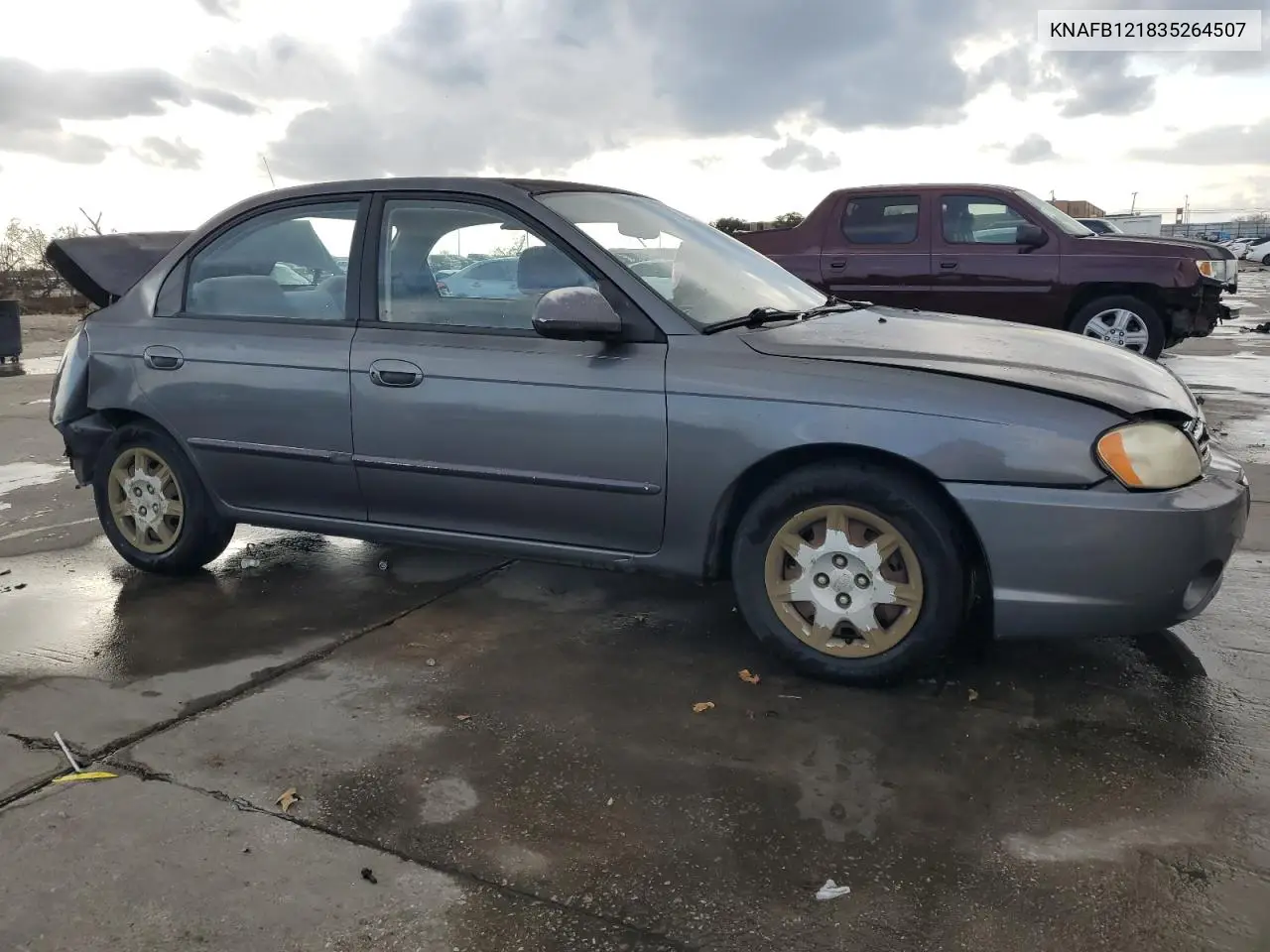 2003 Kia Spectra Base VIN: KNAFB121835264507 Lot: 63814705
