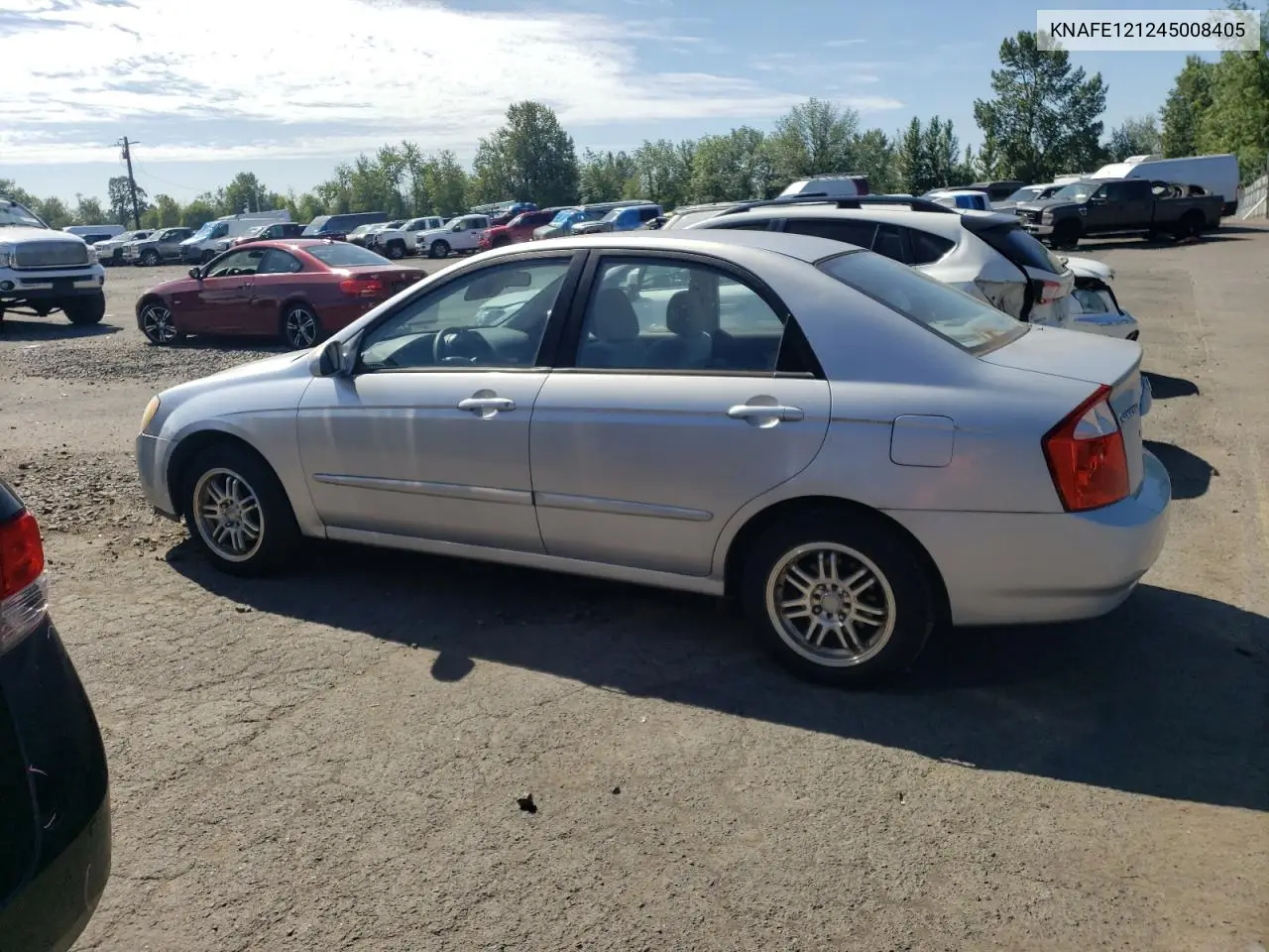 2004 Kia Spectra Lx VIN: KNAFE121245008405 Lot: 62411575