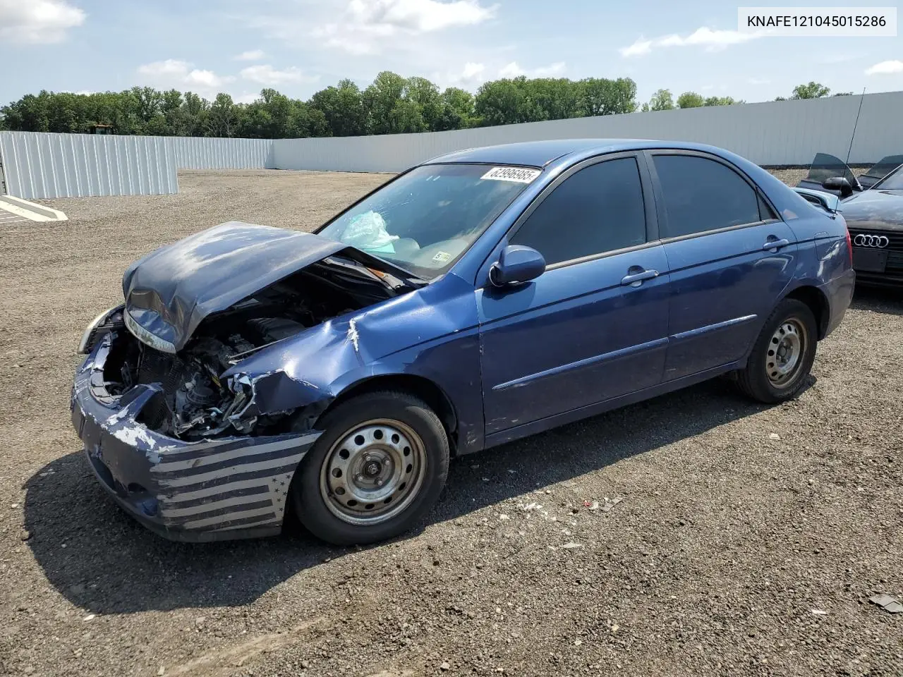 2004 Kia Spectra Lx VIN: KNAFE121045015286 Lot: 62996985