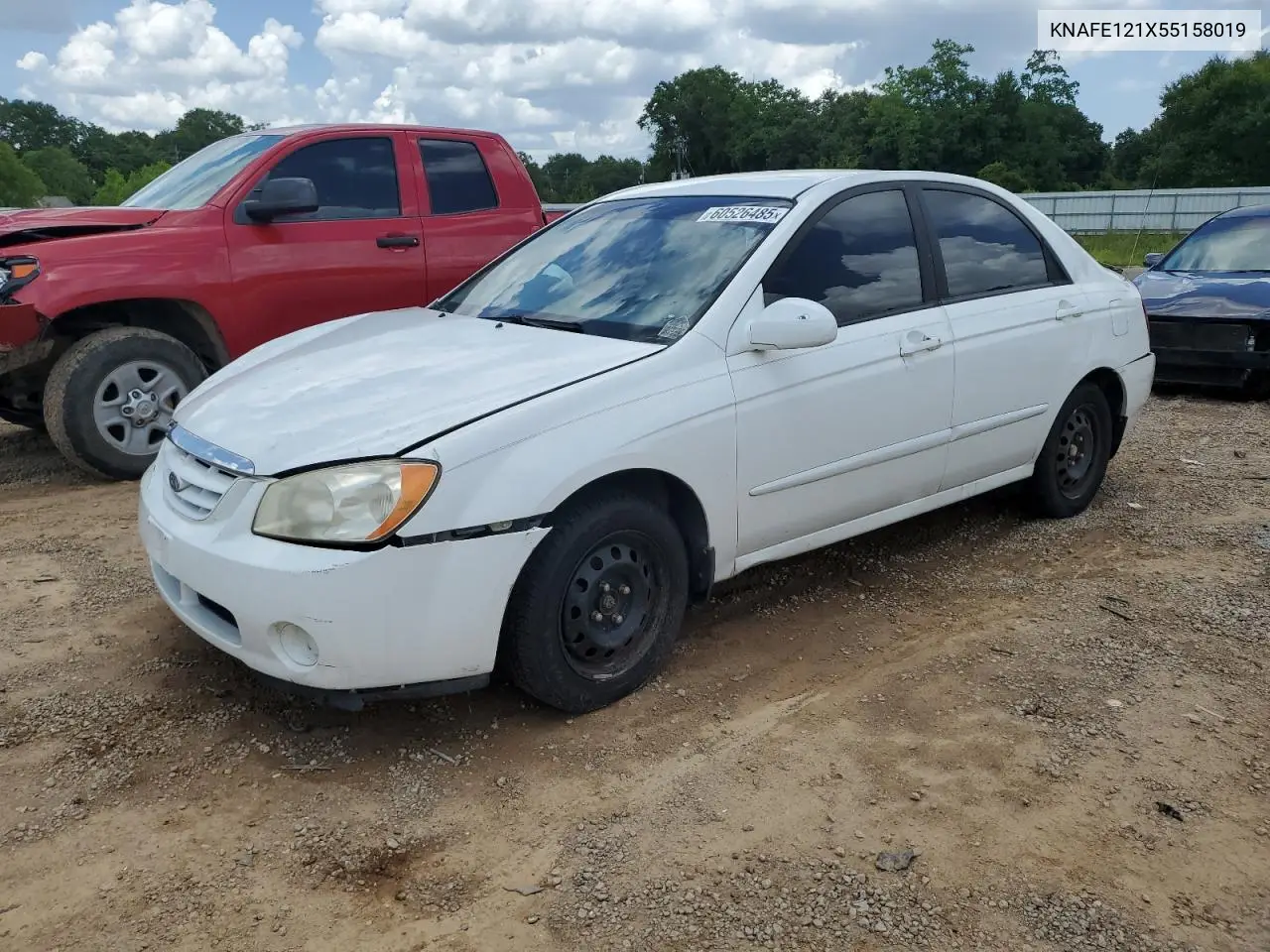 2005 Kia Spectra Lx VIN: KNAFE121X55158019 Lot: 60526485