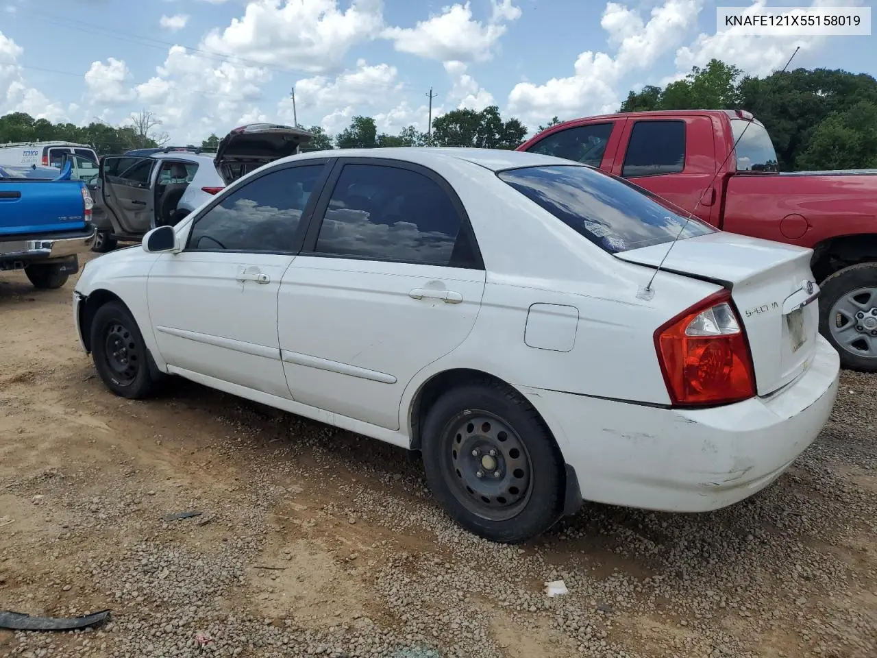 2005 Kia Spectra Lx VIN: KNAFE121X55158019 Lot: 60526485