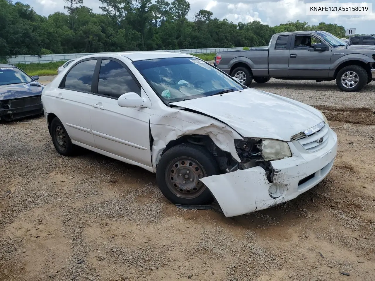2005 Kia Spectra Lx VIN: KNAFE121X55158019 Lot: 60526485