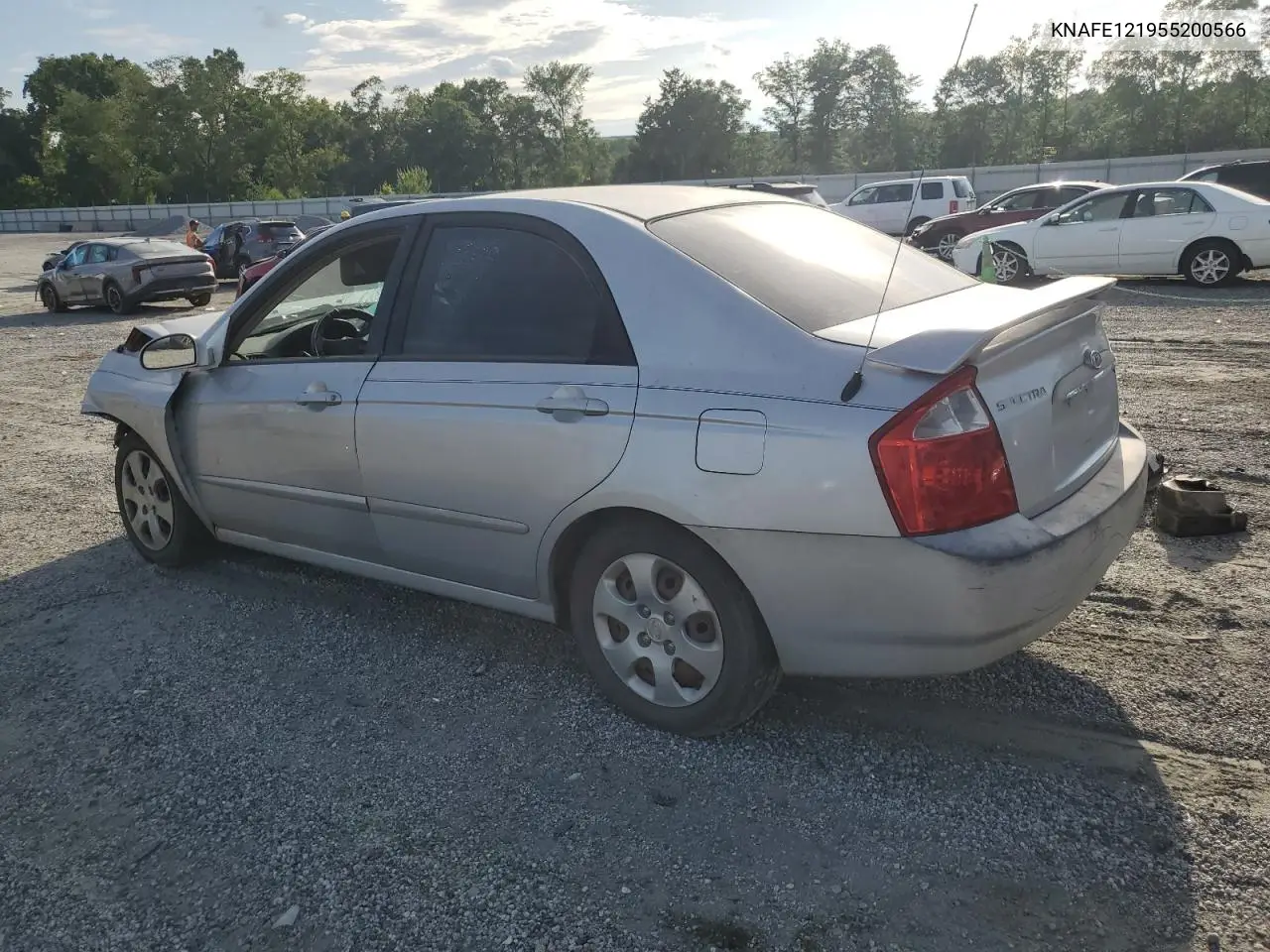 2005 Kia Spectra Lx VIN: KNAFE121955200566 Lot: 61530285