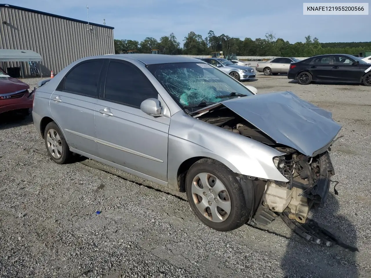 2005 Kia Spectra Lx VIN: KNAFE121955200566 Lot: 61530285