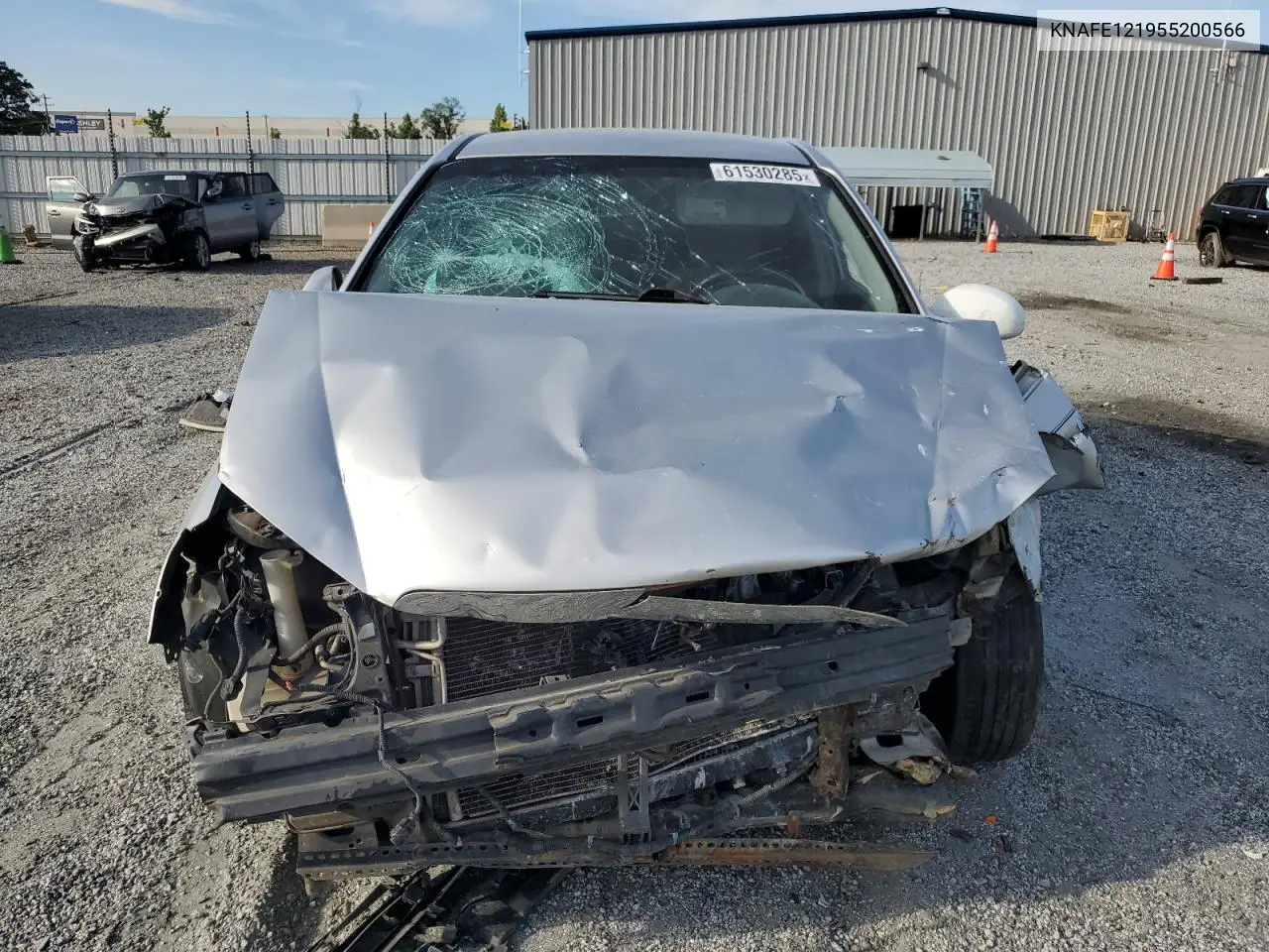 2005 Kia Spectra Lx VIN: KNAFE121955200566 Lot: 61530285