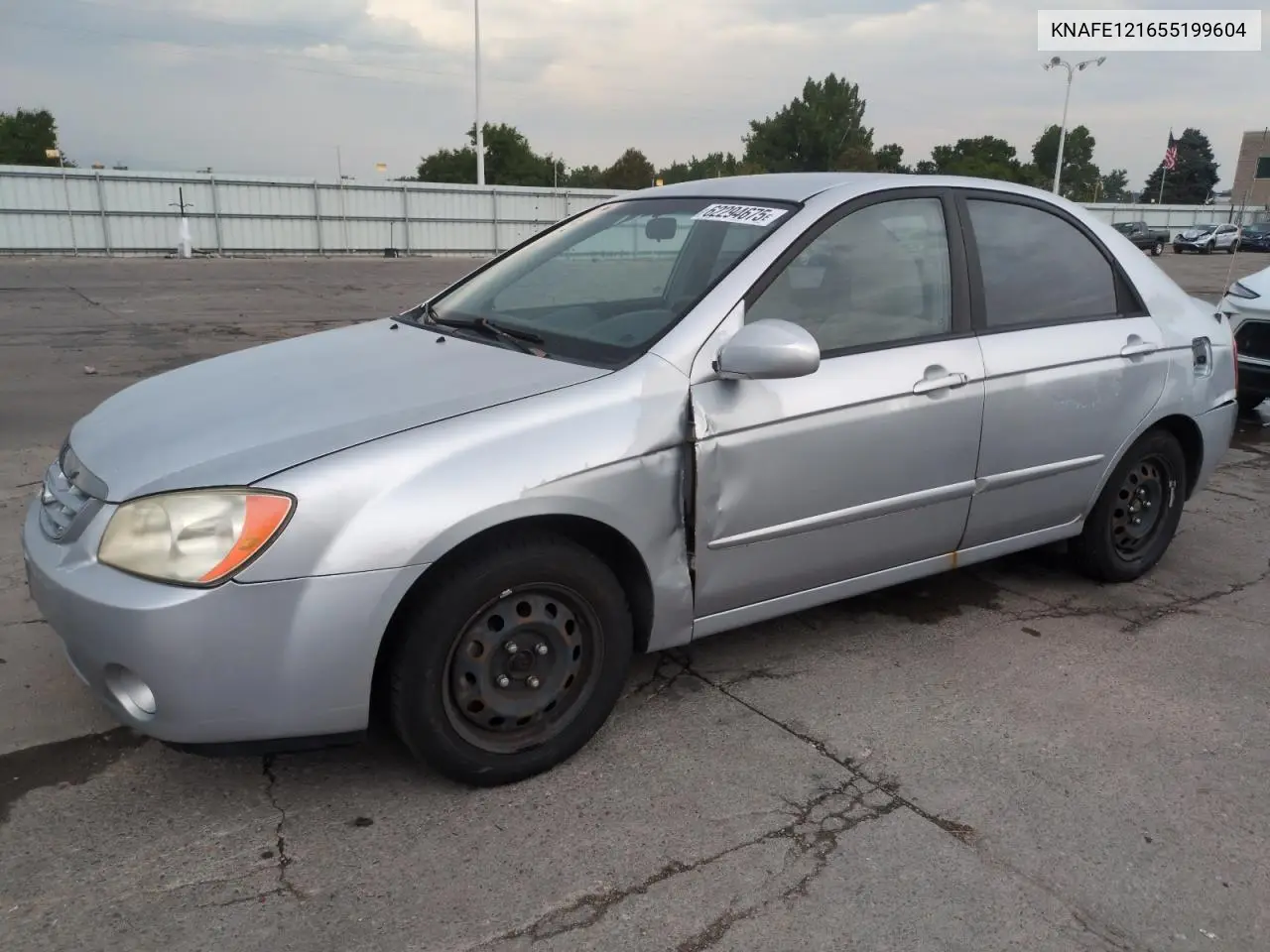 2005 Kia Spectra Lx VIN: KNAFE121655199604 Lot: 62294675