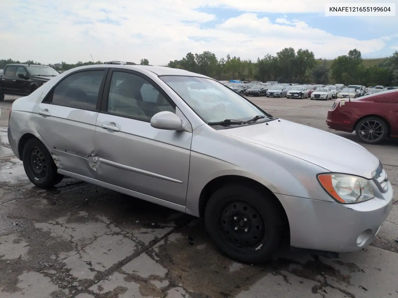 2005 Kia Spectra Lx VIN: KNAFE121655199604 Lot: 62294675