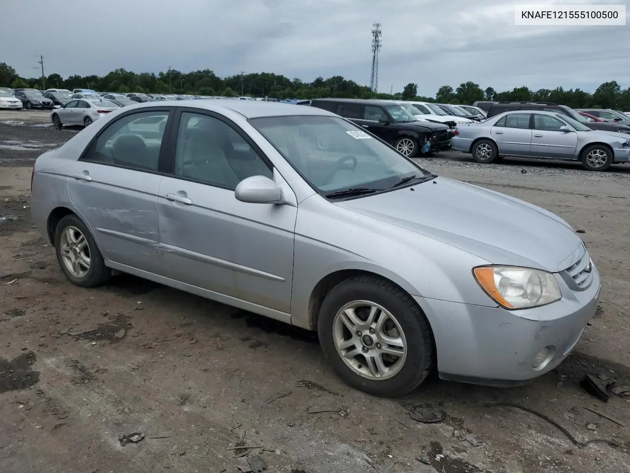 2005 Kia Spectra Lx VIN: KNAFE121555100500 Lot: 62405245