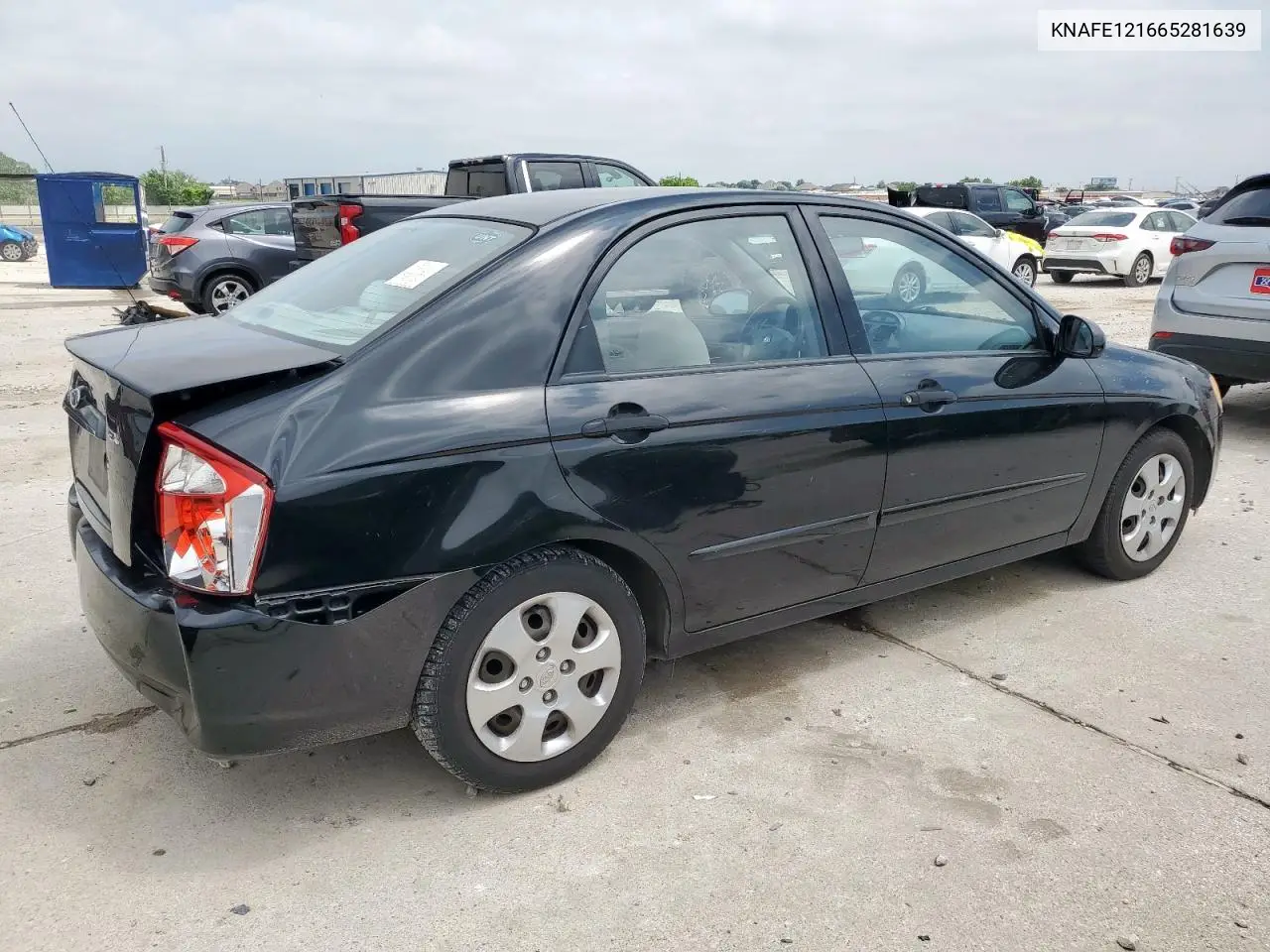 2006 Kia Spectra Lx VIN: KNAFE121665281639 Lot: 54583825