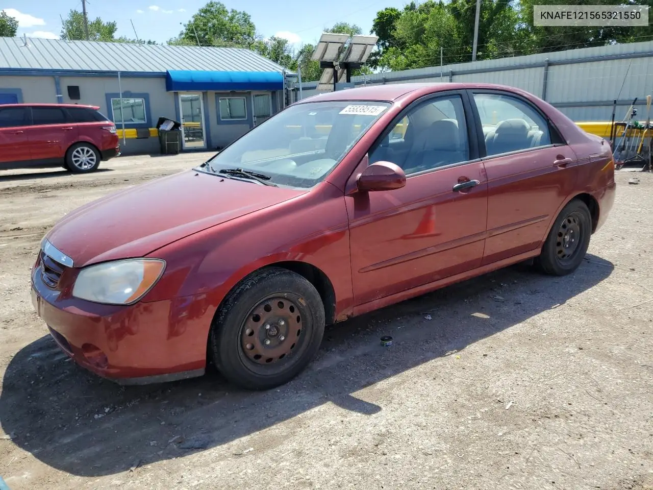 2006 Kia Spectra Lx VIN: KNAFE121565321550 Lot: 55839515