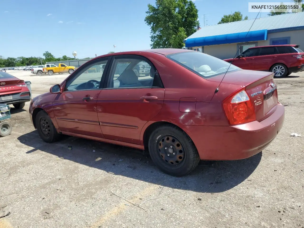 2006 Kia Spectra Lx VIN: KNAFE121565321550 Lot: 55839515
