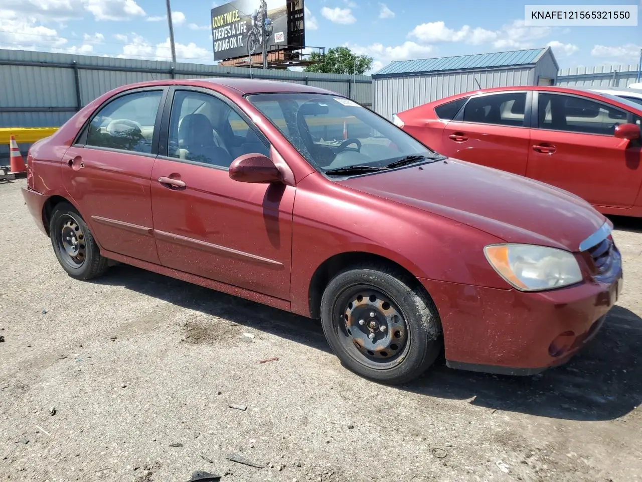 2006 Kia Spectra Lx VIN: KNAFE121565321550 Lot: 55839515