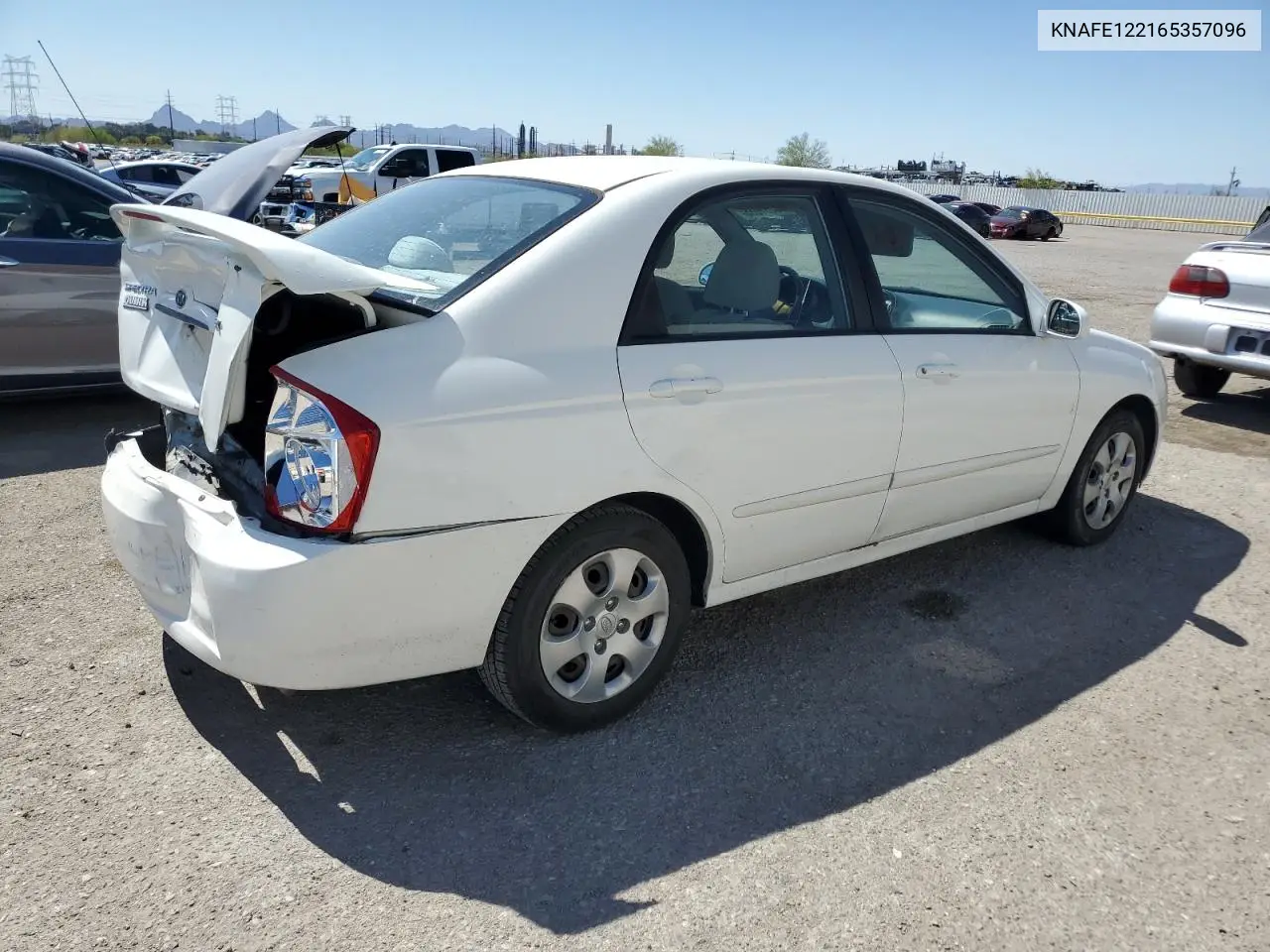 2006 Kia Spectra Lx VIN: KNAFE122165357096 Lot: 56351065