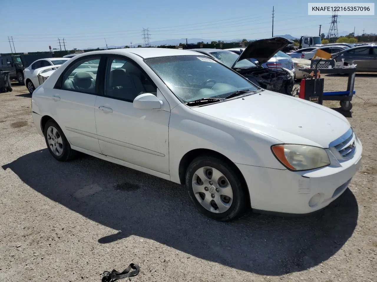 2006 Kia Spectra Lx VIN: KNAFE122165357096 Lot: 56351065