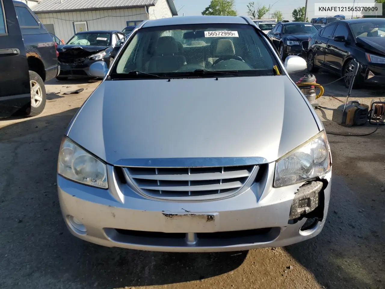 2006 Kia Spectra Lx VIN: KNAFE121565370909 Lot: 56572995