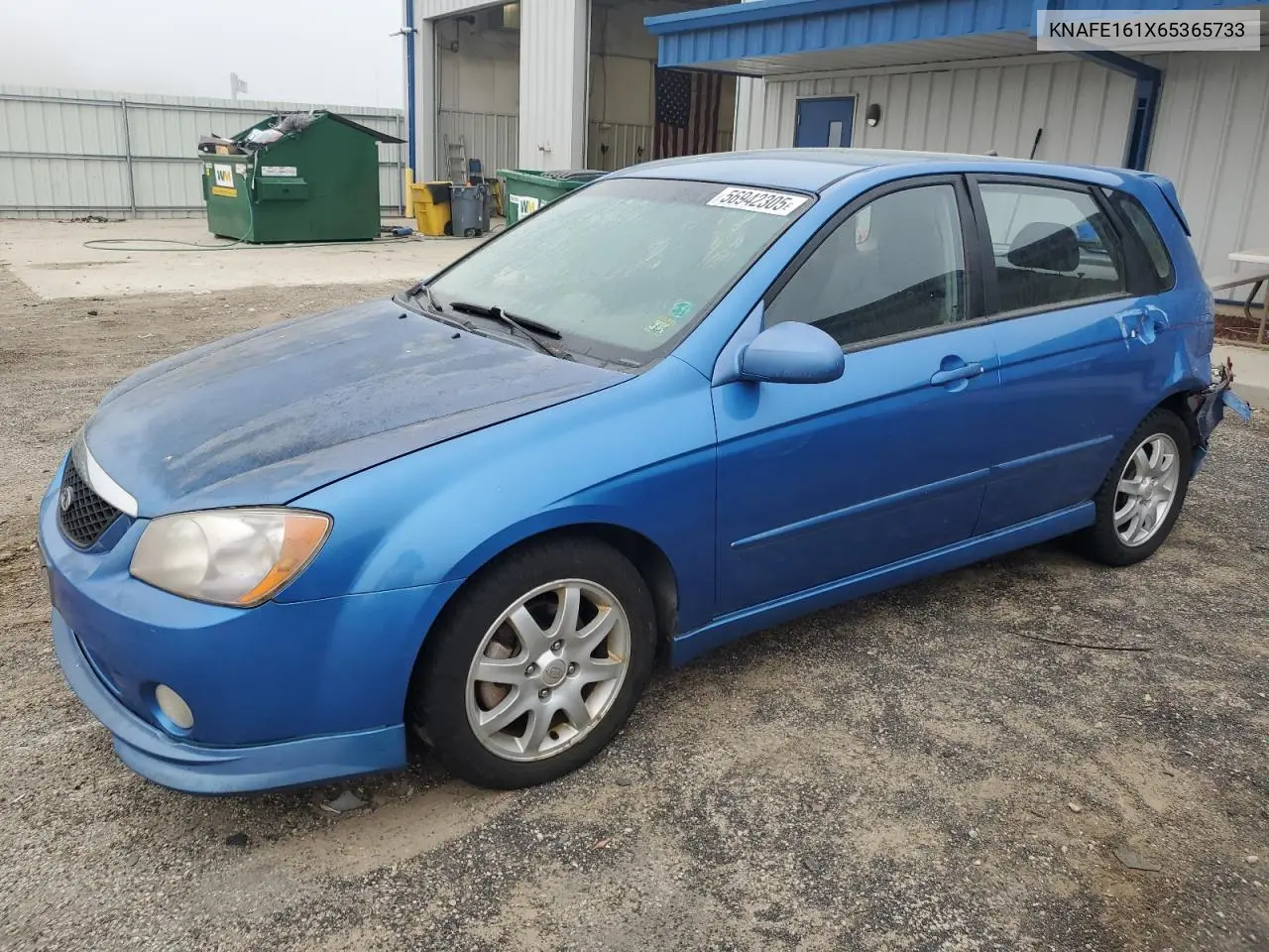 2006 Kia Spectra5 VIN: KNAFE161X65365733 Lot: 56942305