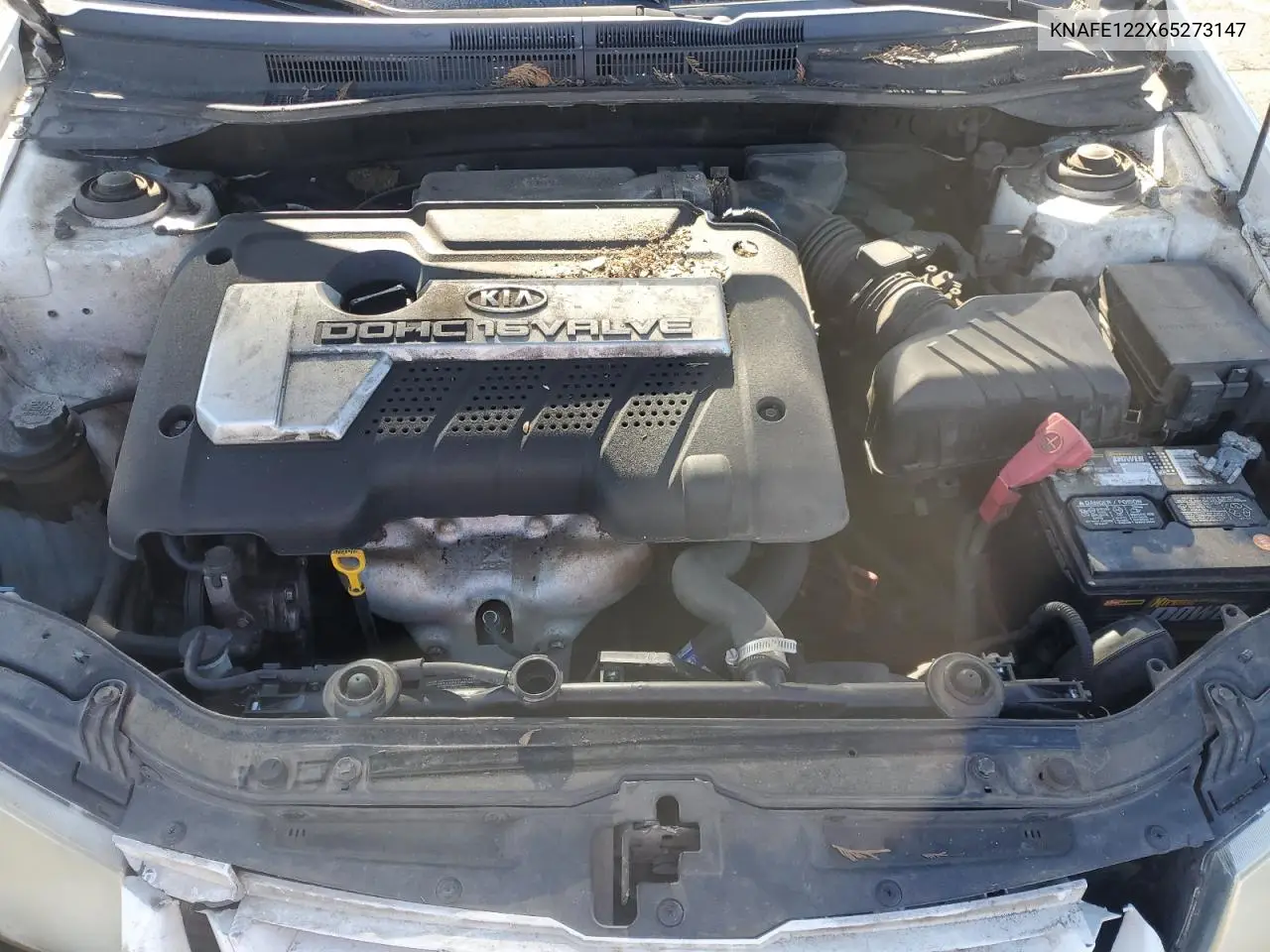 2006 Kia Spectra Lx VIN: KNAFE122X65273147 Lot: 59232195