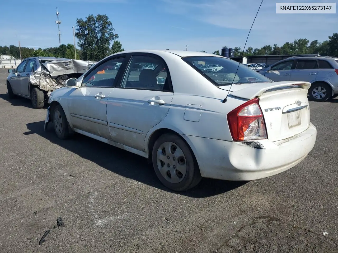 2006 Kia Spectra Lx VIN: KNAFE122X65273147 Lot: 59232195