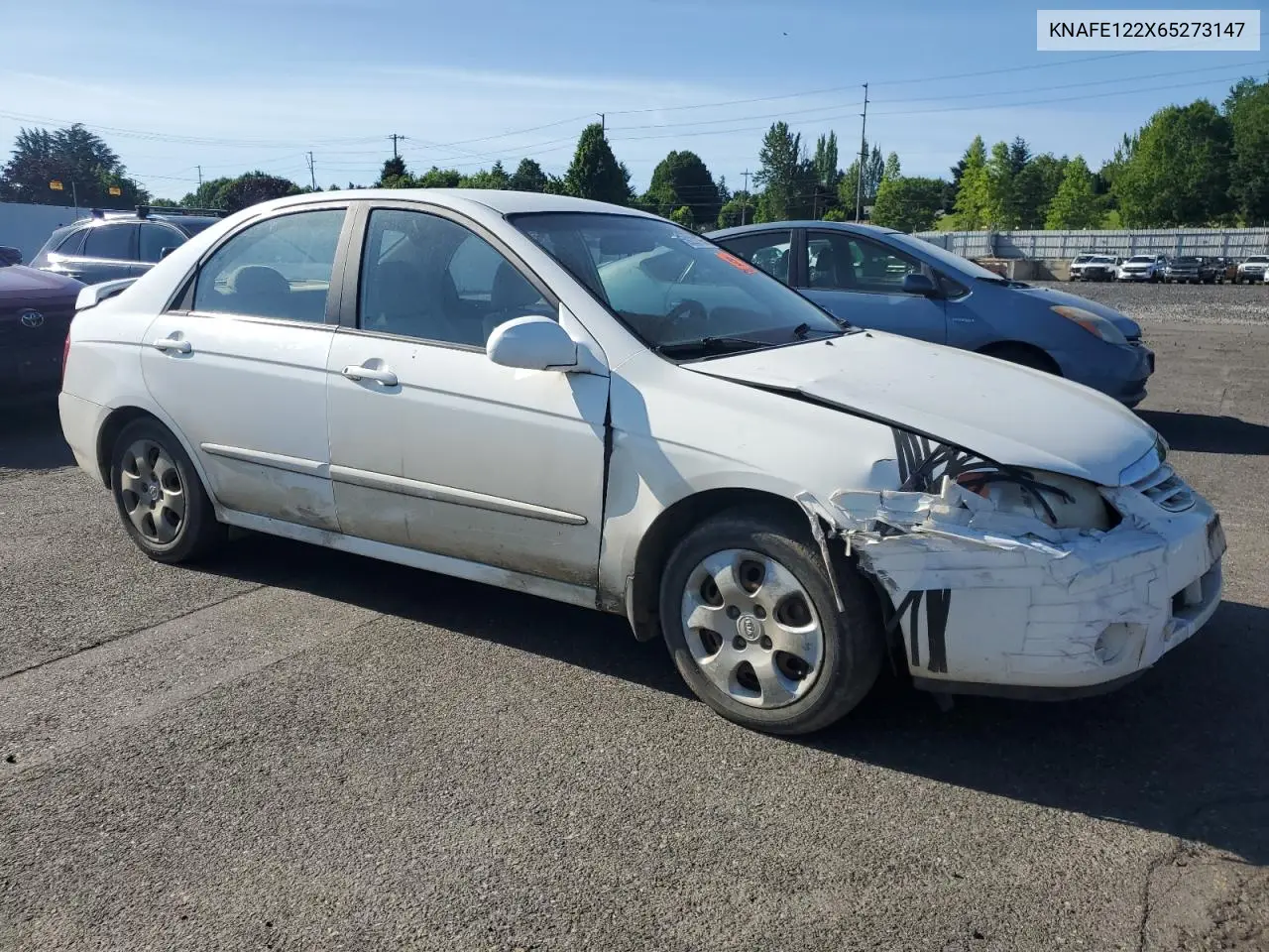 2006 Kia Spectra Lx VIN: KNAFE122X65273147 Lot: 59232195