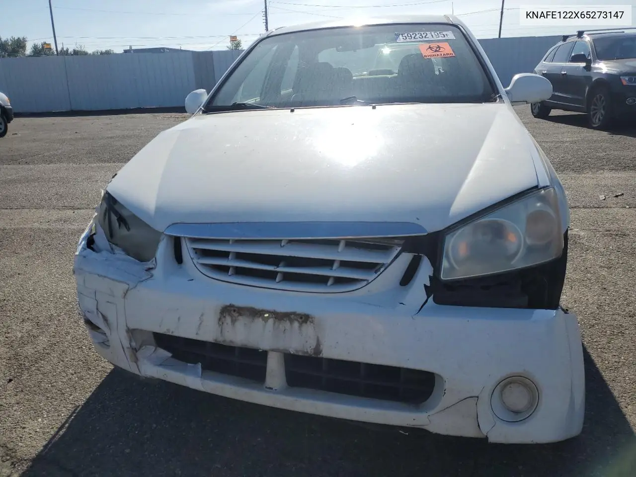 2006 Kia Spectra Lx VIN: KNAFE122X65273147 Lot: 59232195