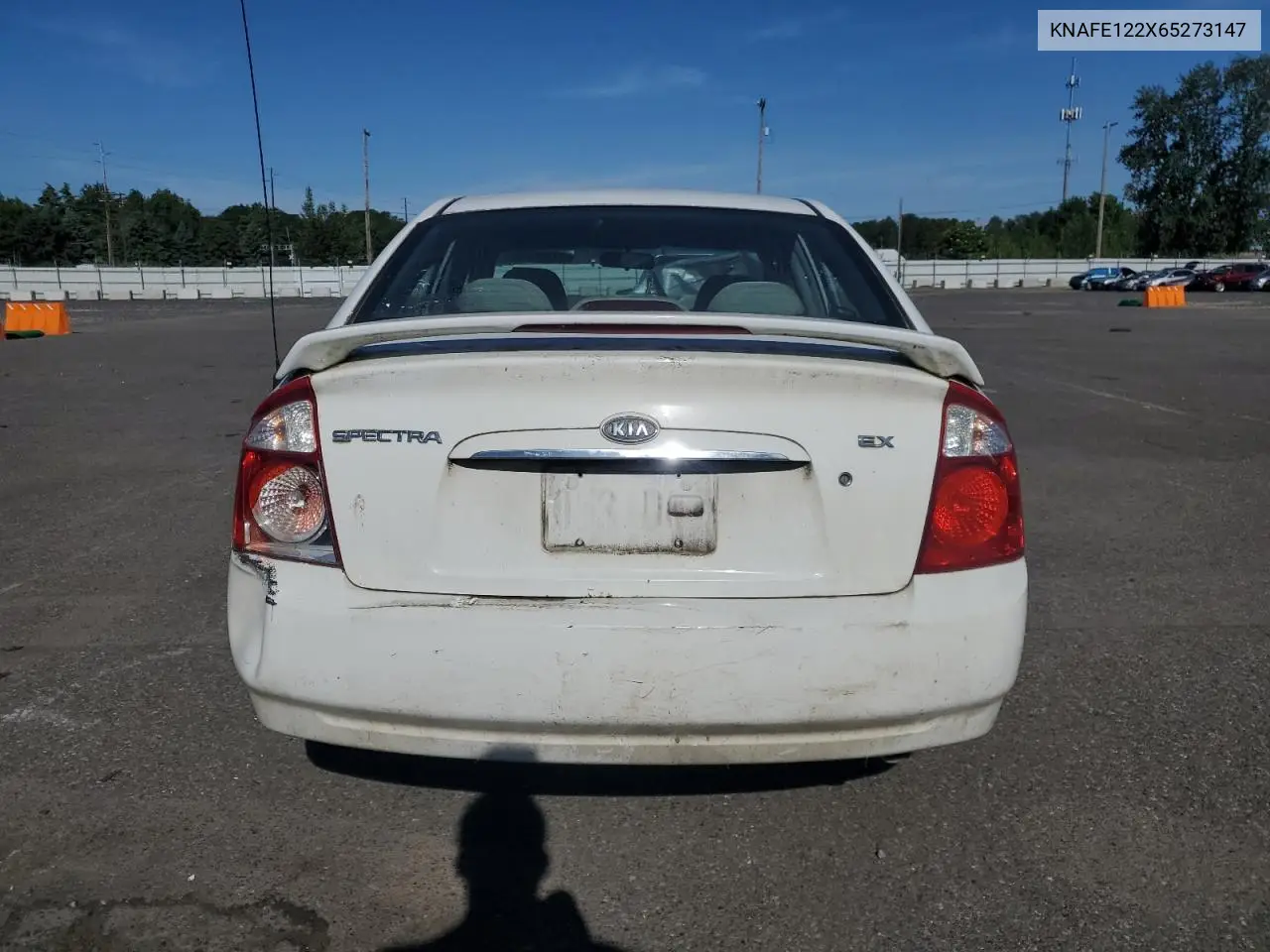 2006 Kia Spectra Lx VIN: KNAFE122X65273147 Lot: 59232195