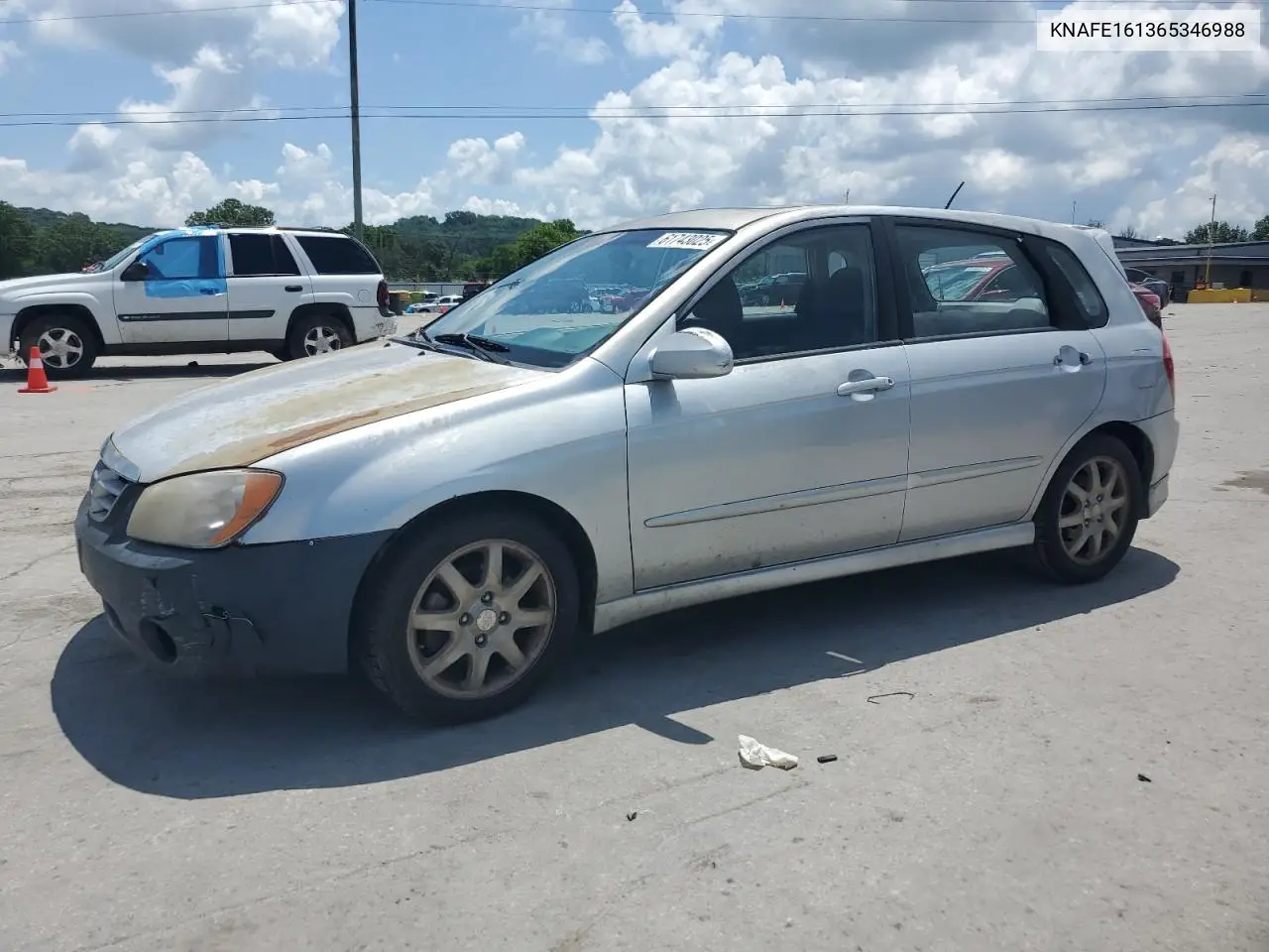 2006 Kia Spectra5 VIN: KNAFE161365346988 Lot: 61743025