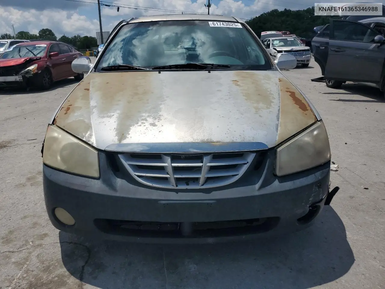 2006 Kia Spectra5 VIN: KNAFE161365346988 Lot: 61743025