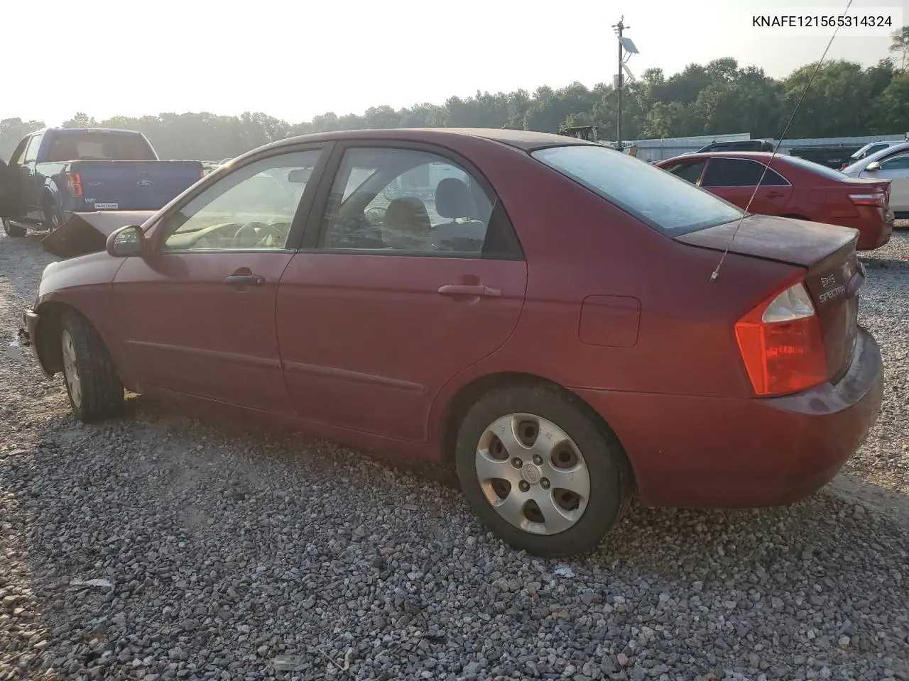 2006 Kia Spectra Lx VIN: KNAFE121565314324 Lot: 62158485