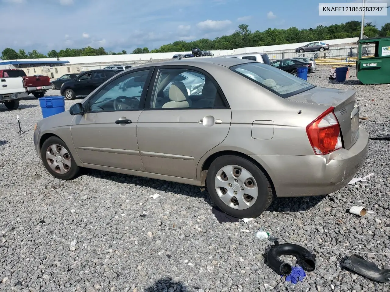 2006 Kia Spectra Lx VIN: KNAFE121865283747 Lot: 62387455