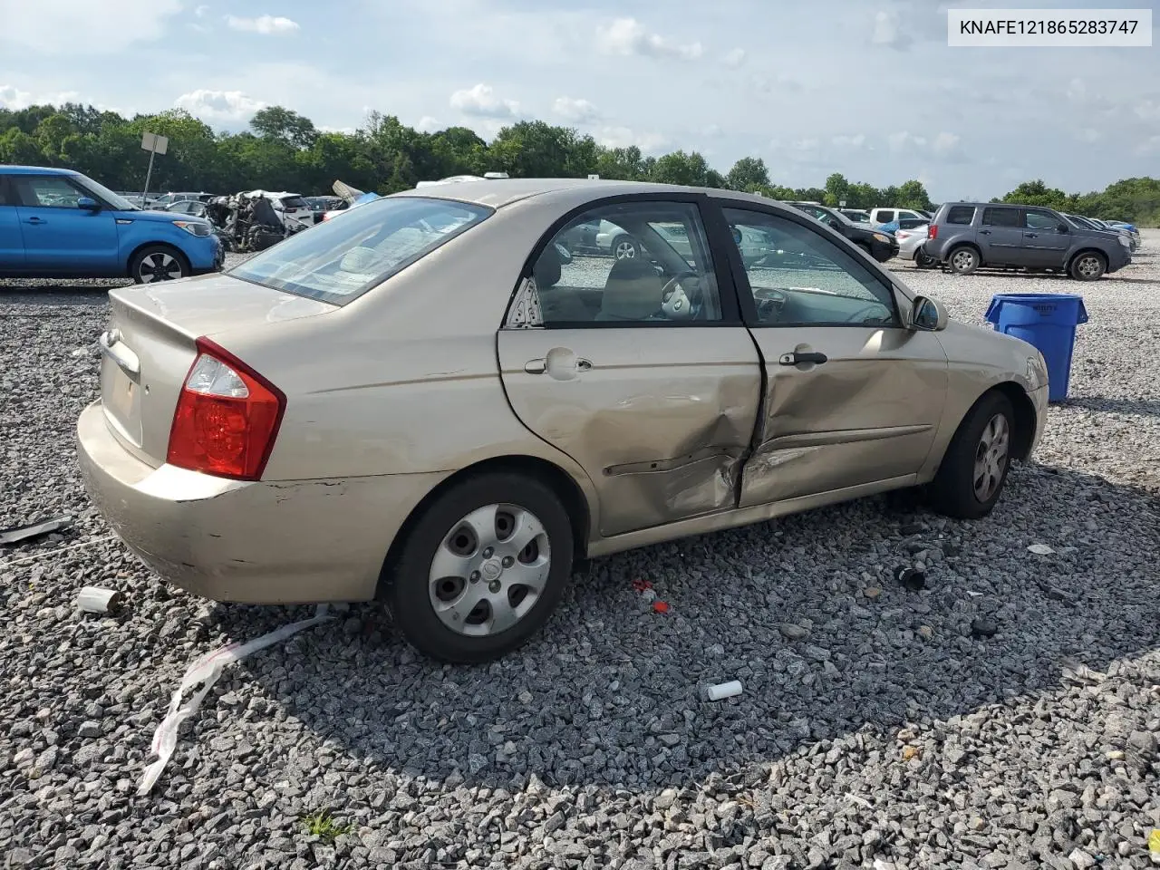 2006 Kia Spectra Lx VIN: KNAFE121865283747 Lot: 62387455