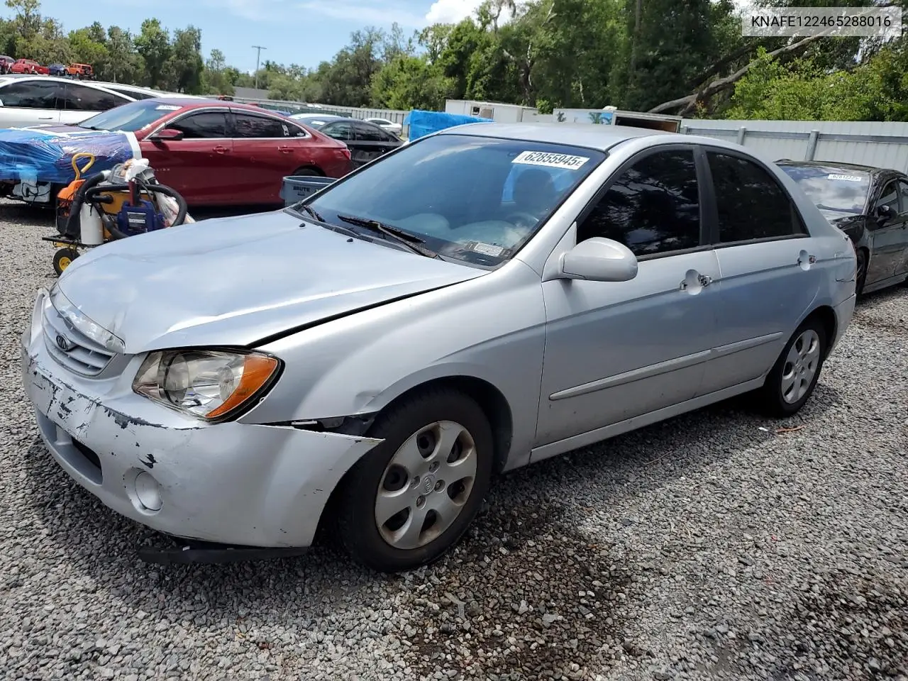 2006 Kia Spectra Lx VIN: KNAFE122465288016 Lot: 62855945