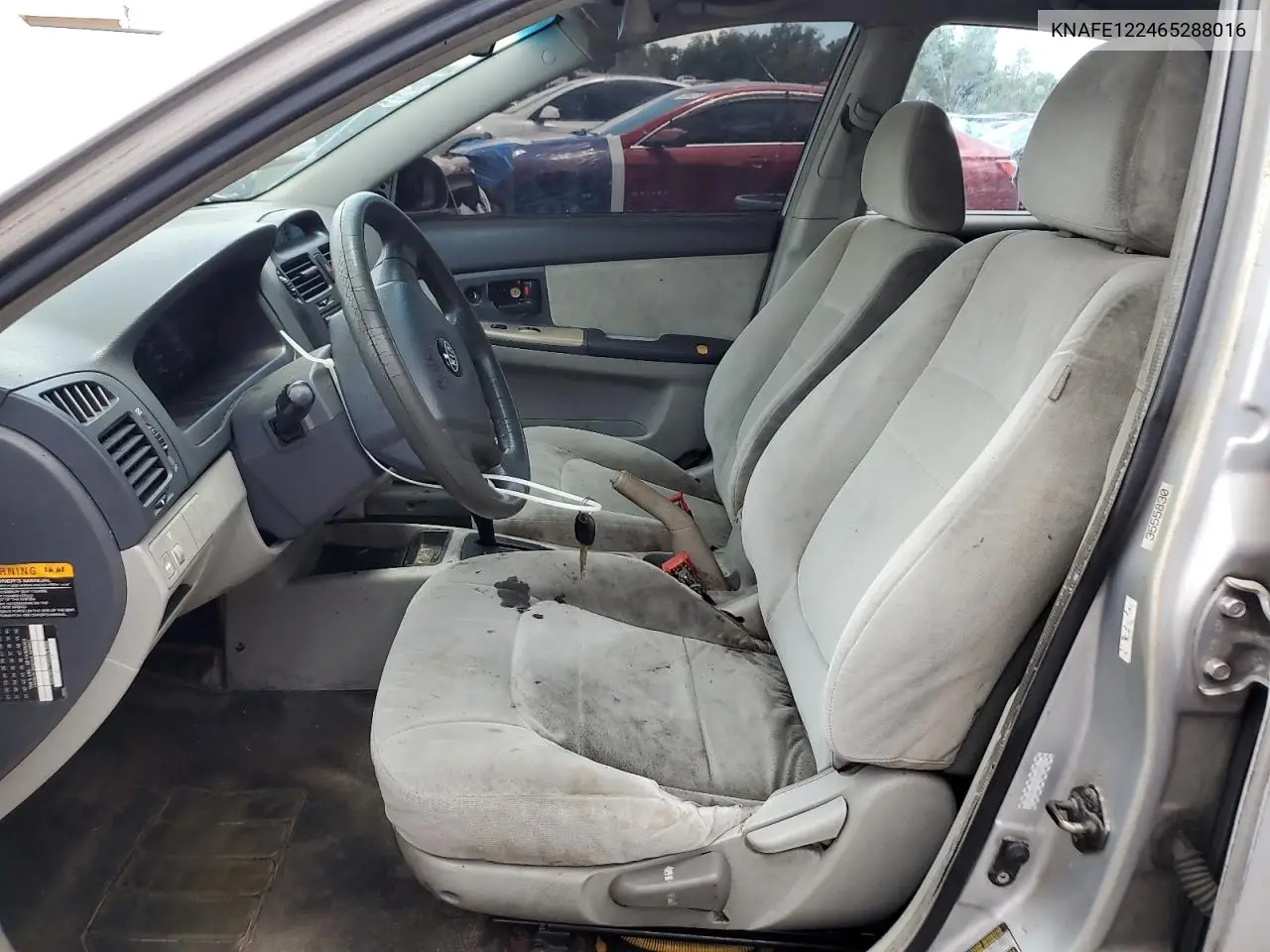 2006 Kia Spectra Lx VIN: KNAFE122465288016 Lot: 62855945