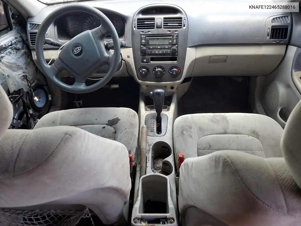 2006 Kia Spectra Lx VIN: KNAFE122465288016 Lot: 62855945