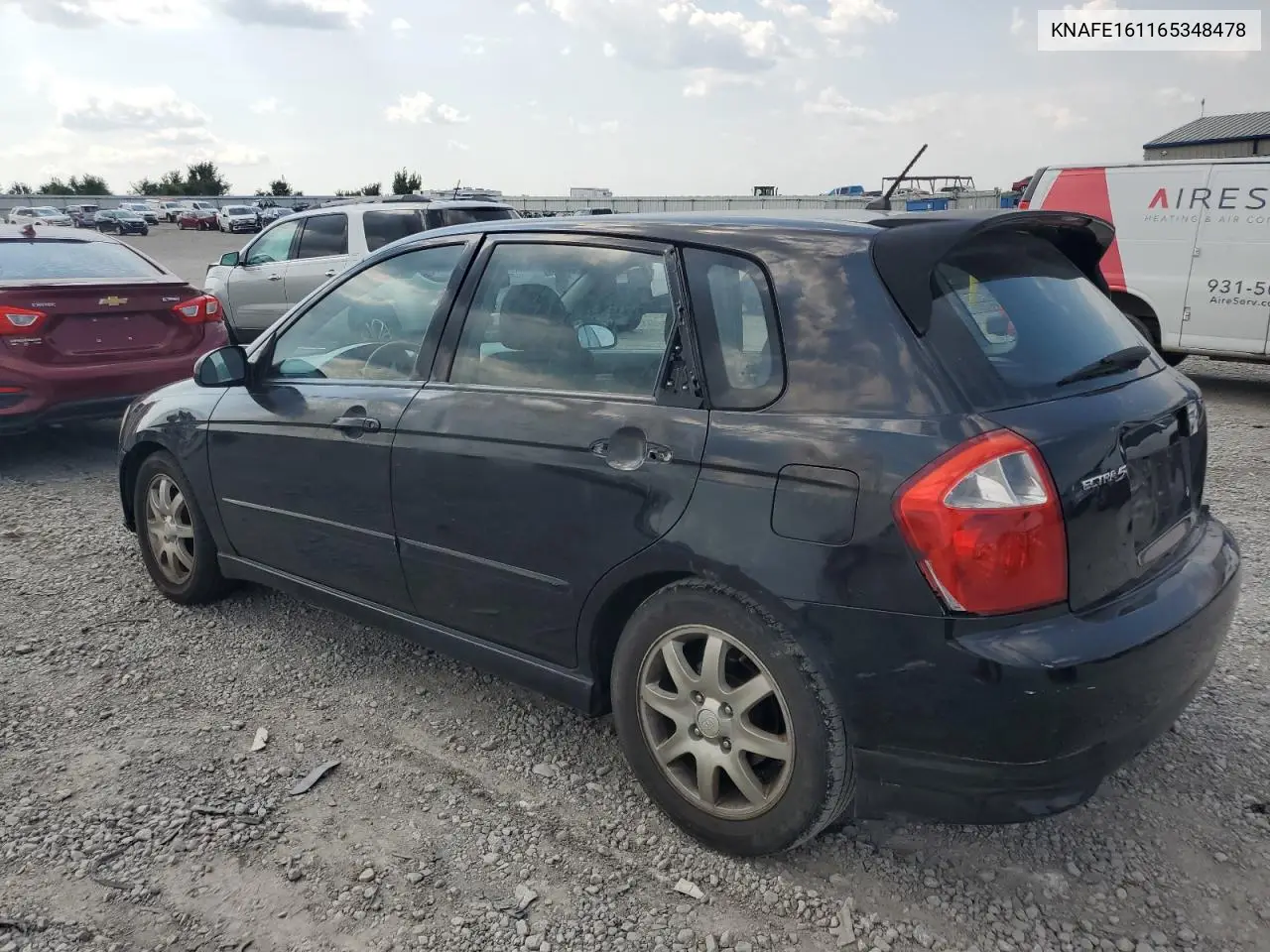 2006 Kia Spectra5 VIN: KNAFE161165348478 Lot: 63080295