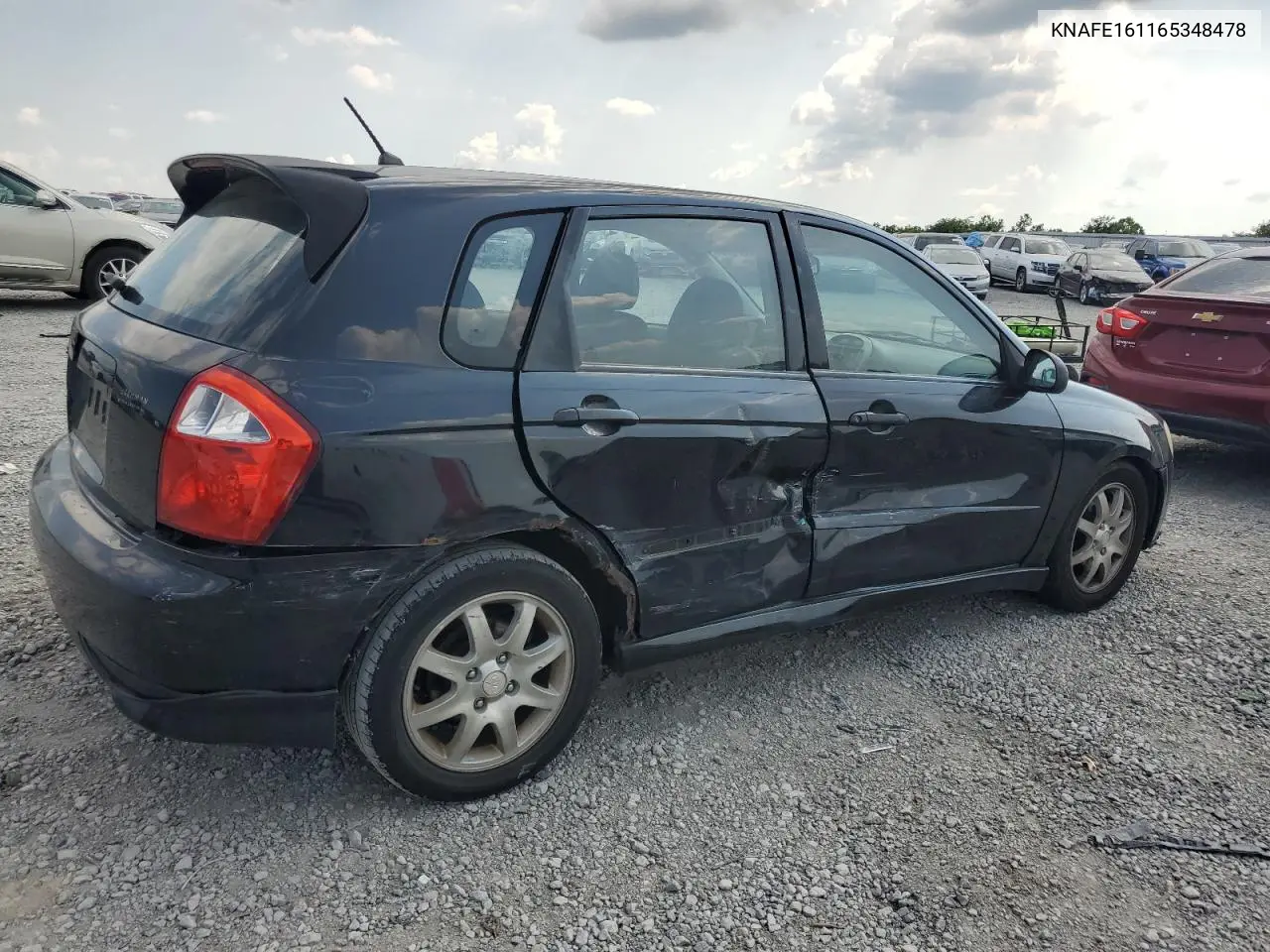 2006 Kia Spectra5 VIN: KNAFE161165348478 Lot: 63080295