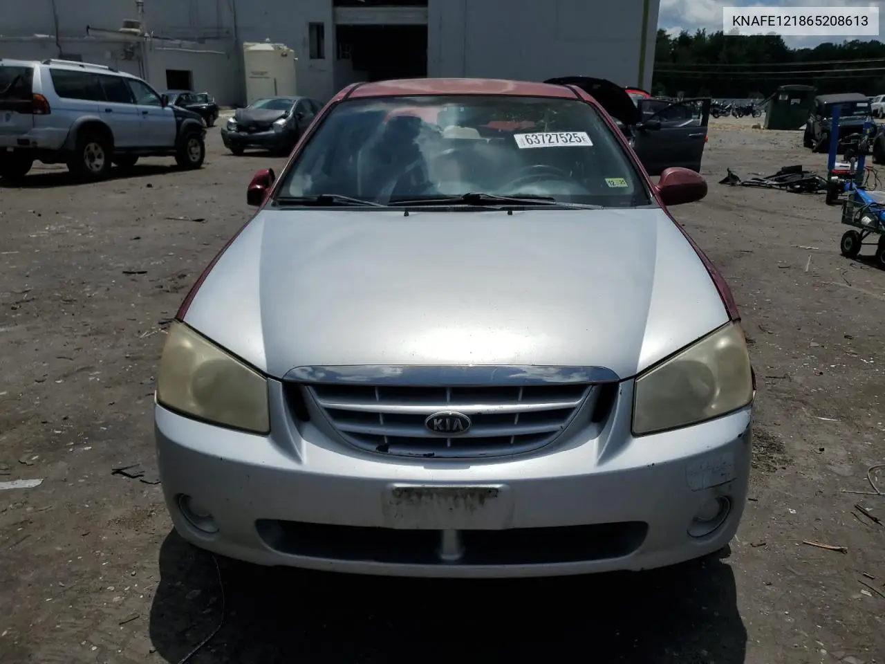 2006 Kia Spectra Lx VIN: KNAFE121865208613 Lot: 63727525