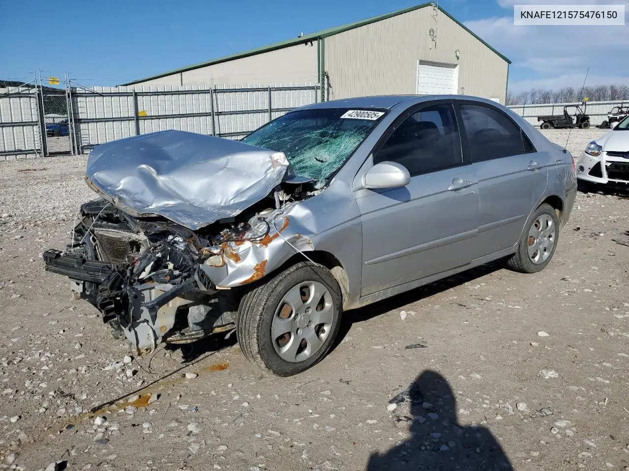 2007 Kia Spectra Ex VIN: KNAFE121575476150 Lot: 42900505
