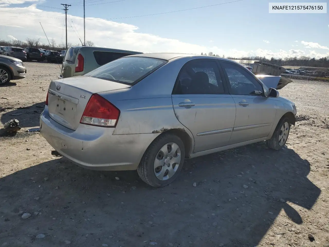 2007 Kia Spectra Ex VIN: KNAFE121575476150 Lot: 42900505