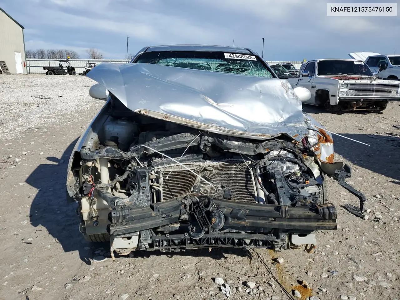 2007 Kia Spectra Ex VIN: KNAFE121575476150 Lot: 42900505