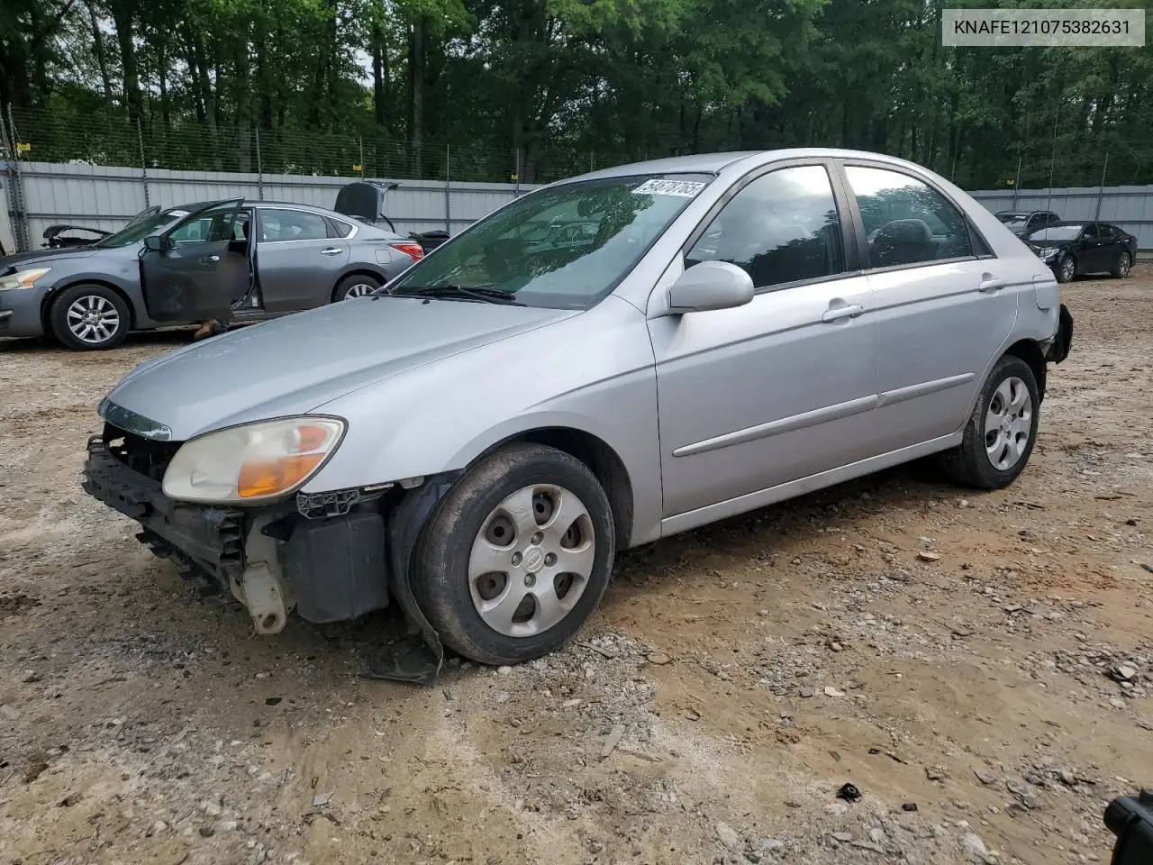 2007 Kia Spectra Ex VIN: KNAFE121075382631 Lot: 54678765