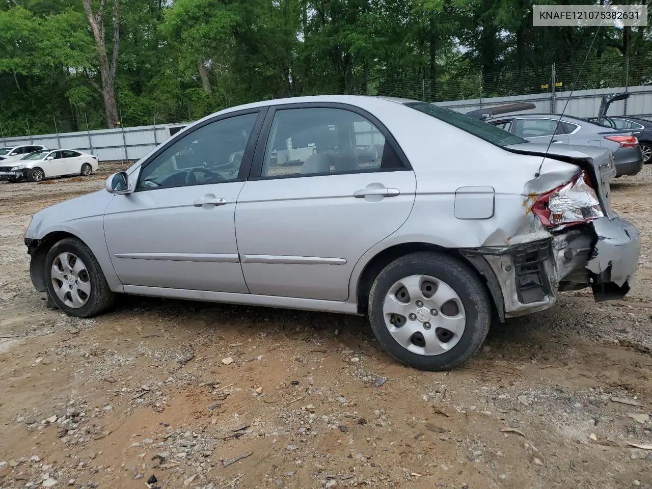 2007 Kia Spectra Ex VIN: KNAFE121075382631 Lot: 54678765